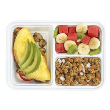GoodCook 3 Compartment Rectangle Meal Prep Containers, 10 pk
