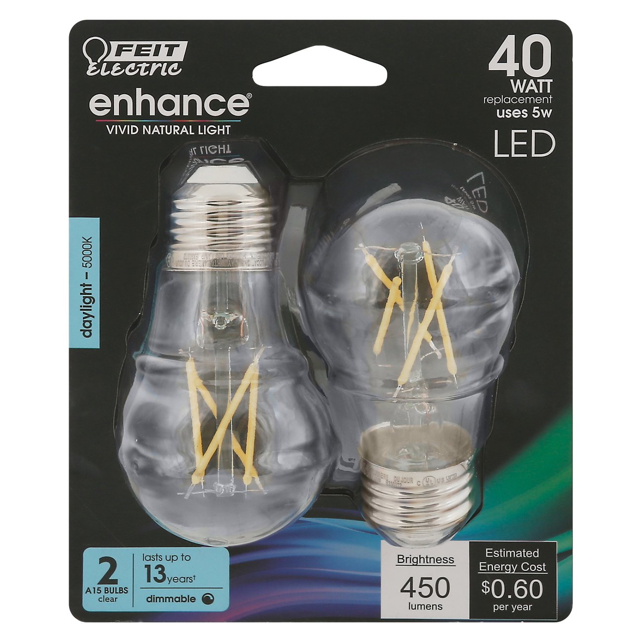 Feit Electric Enhance A15 40 Watt LED Light Bulbs Daylight