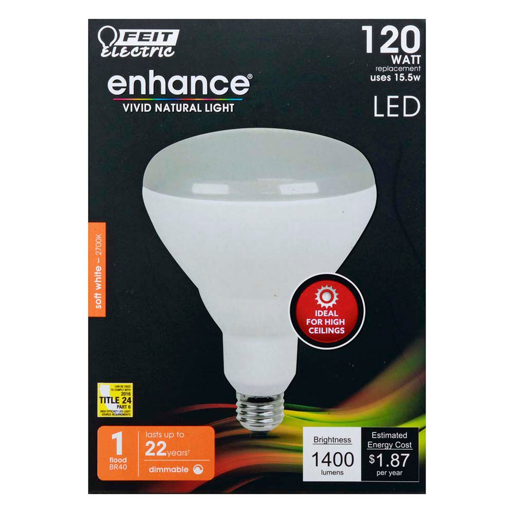 Feit Electric Enhance BR40 120 Watt LED Flood Light Bulb Soft