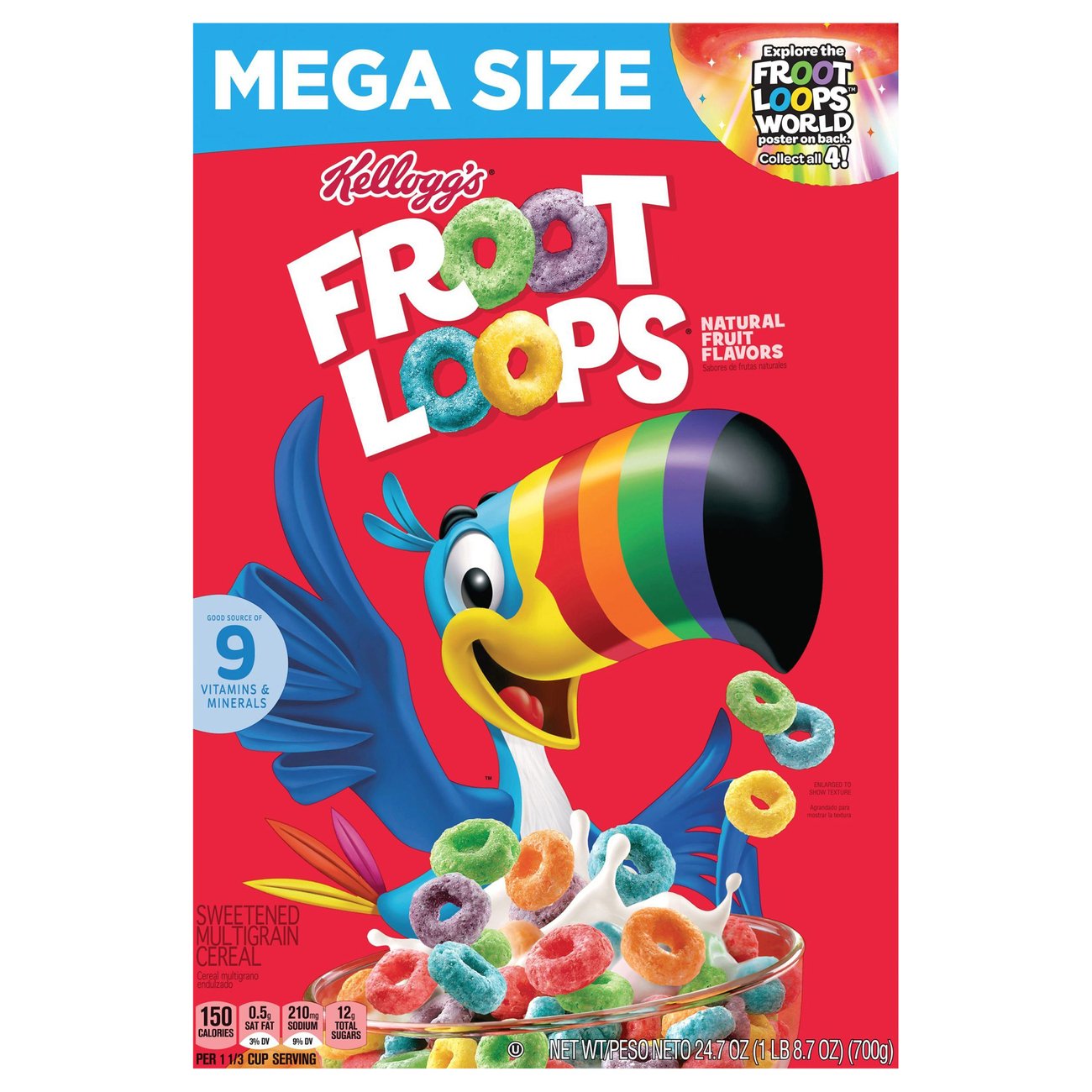 Kellogg's Froot Loops Jumbo Snax Original Cereal Snacks - Shop Cereal at  H-E-B