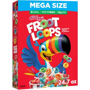 Kellogg's Froot Loops Original Breakfast Cereal - Mega Size, 24.7 oz