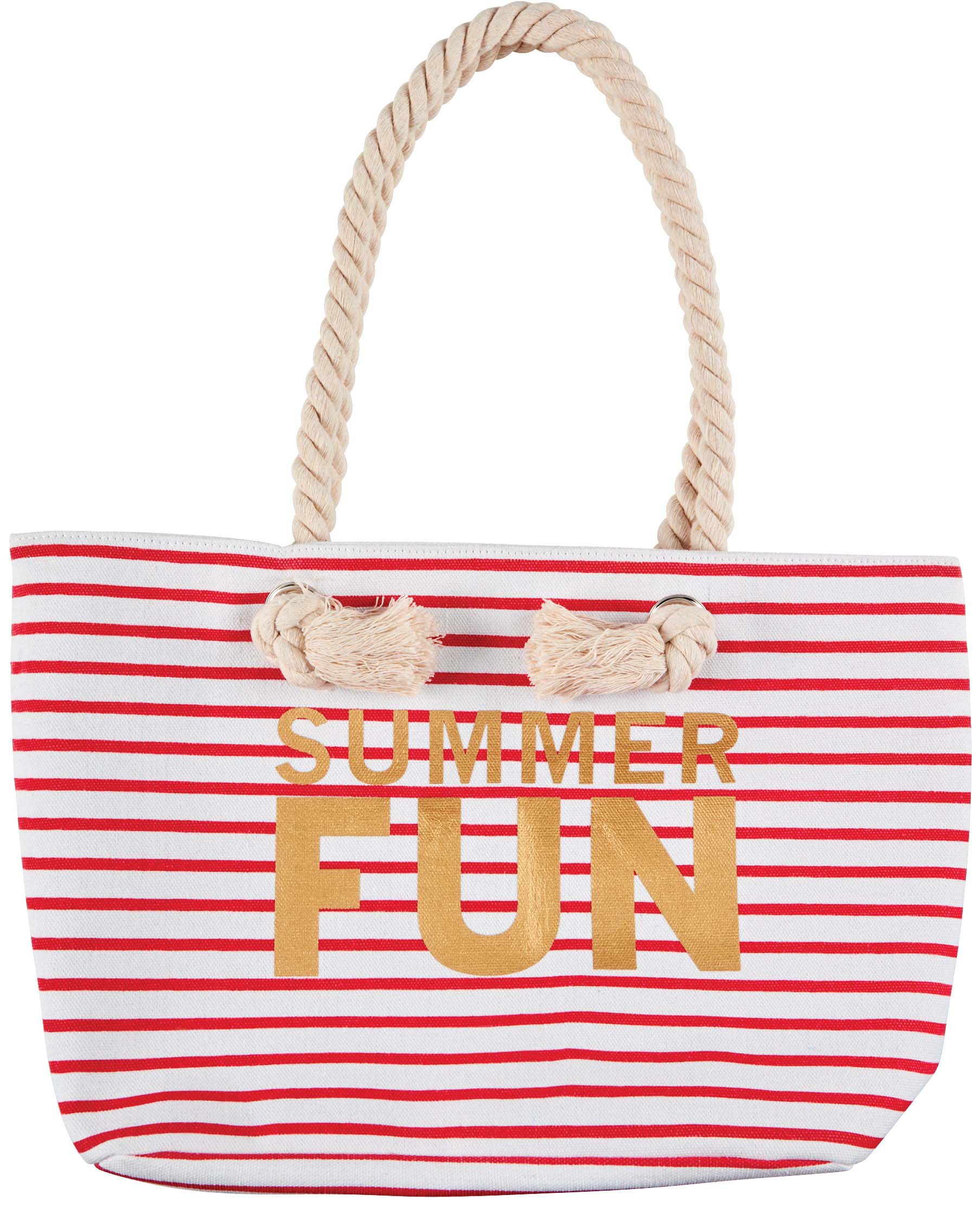 New Victoria's Secret Striped Pink and White Beach Tote Bag with