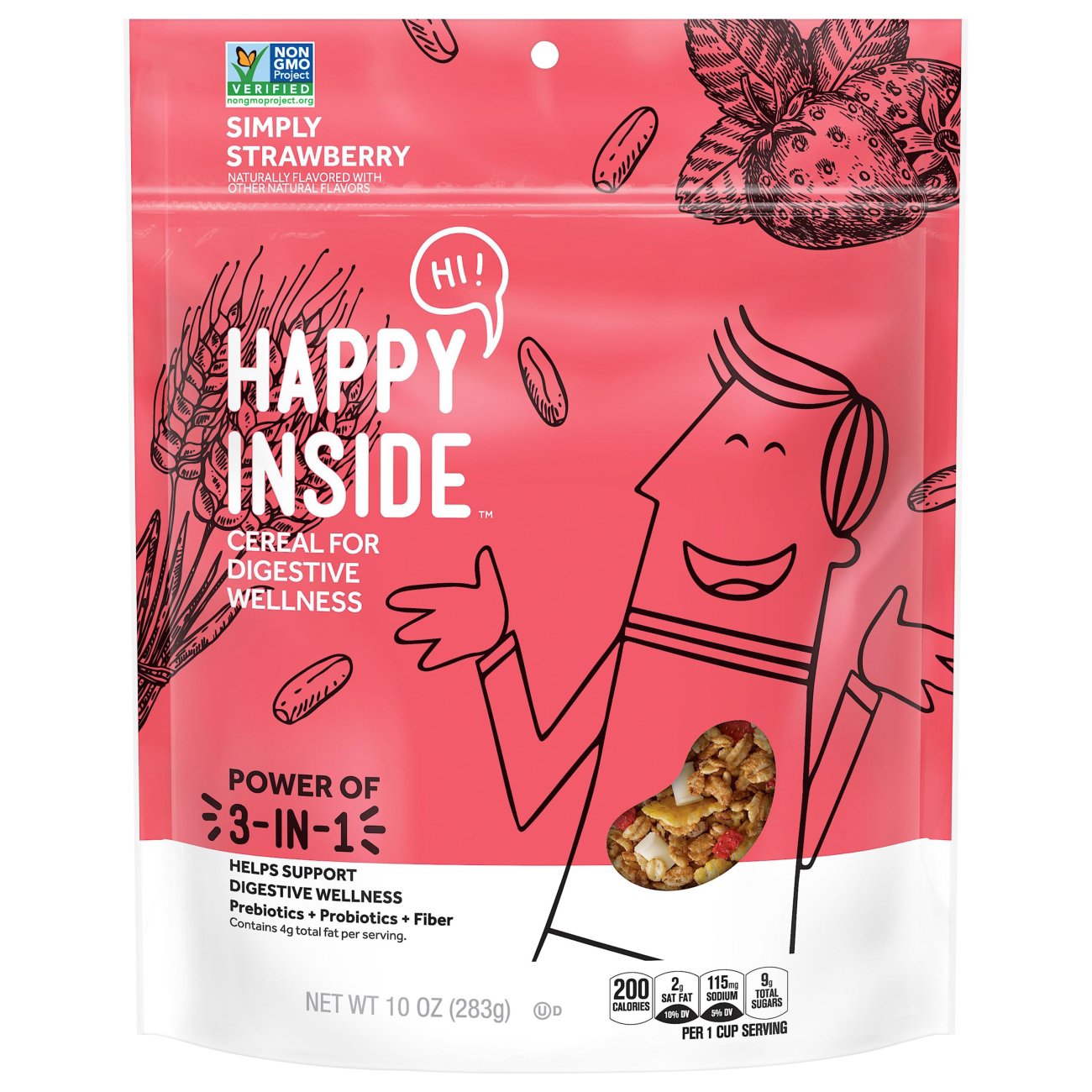 Kellogg's HI! Happy Inside Breakfast Cereal Simply Strawberry Shop Cereal at HEB