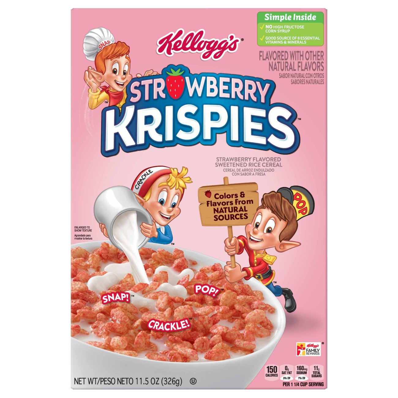 Kellogg's Strawberry Krispies Breakfast Cereal Shop Cereal at HEB
