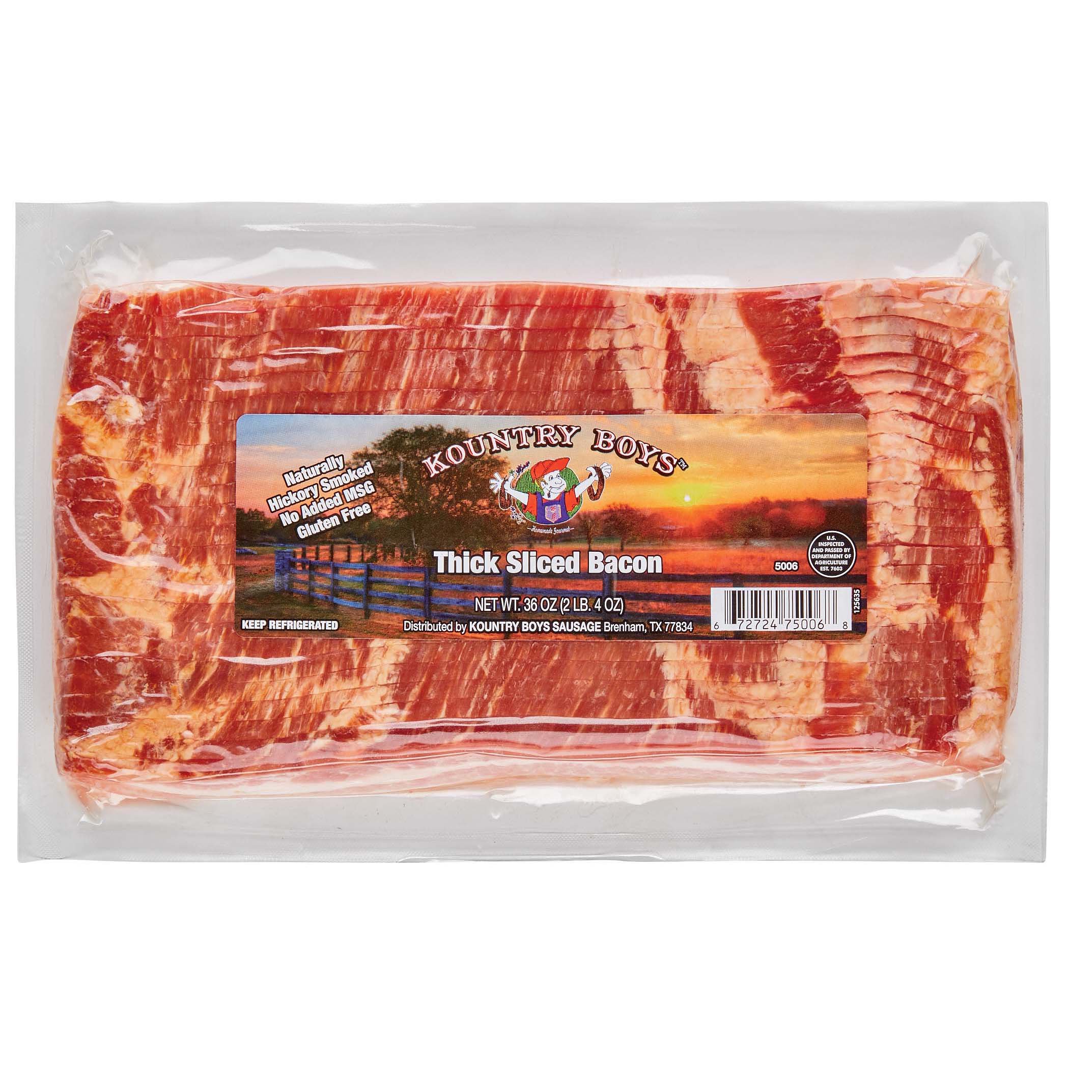 Kountry Boys Hickory Smoked Thick Sliced Bacon Shop Bacon at HEB