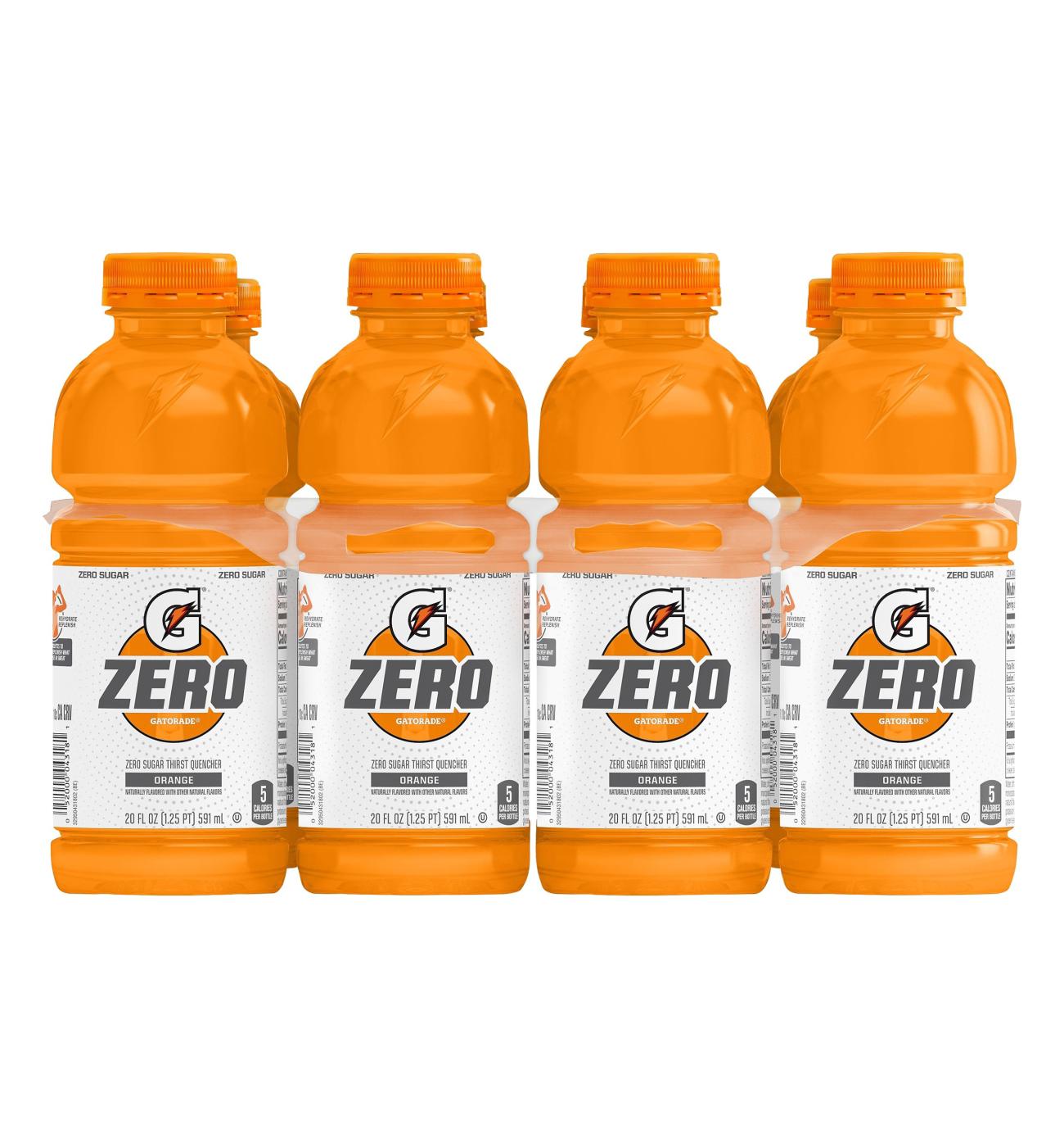Gatorade Zero Orange Thirst Quencher 20 oz Bottles; image 1 of 2