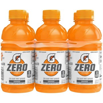 Gatorade Zero Orange Thirst Quencher 6 pk Bottles, 12 oz