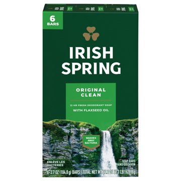 Irish Spring Original Clean Deodorant Bar Soap for Men, 6 ct