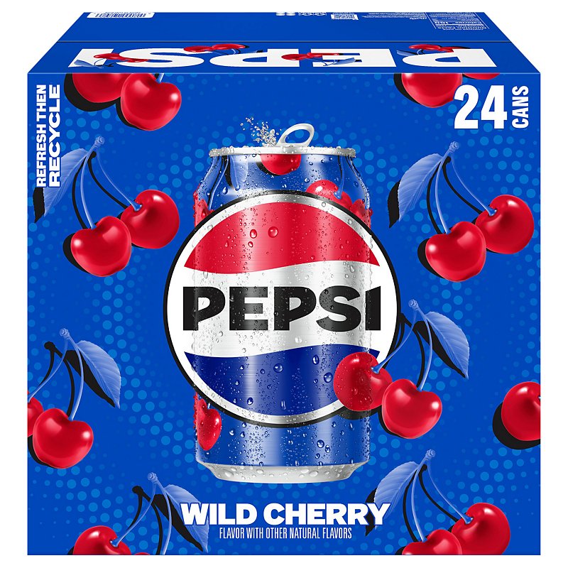 Pepsi Wild Cherry Cola 12 oz Cans - Shop Soda at H-E-B