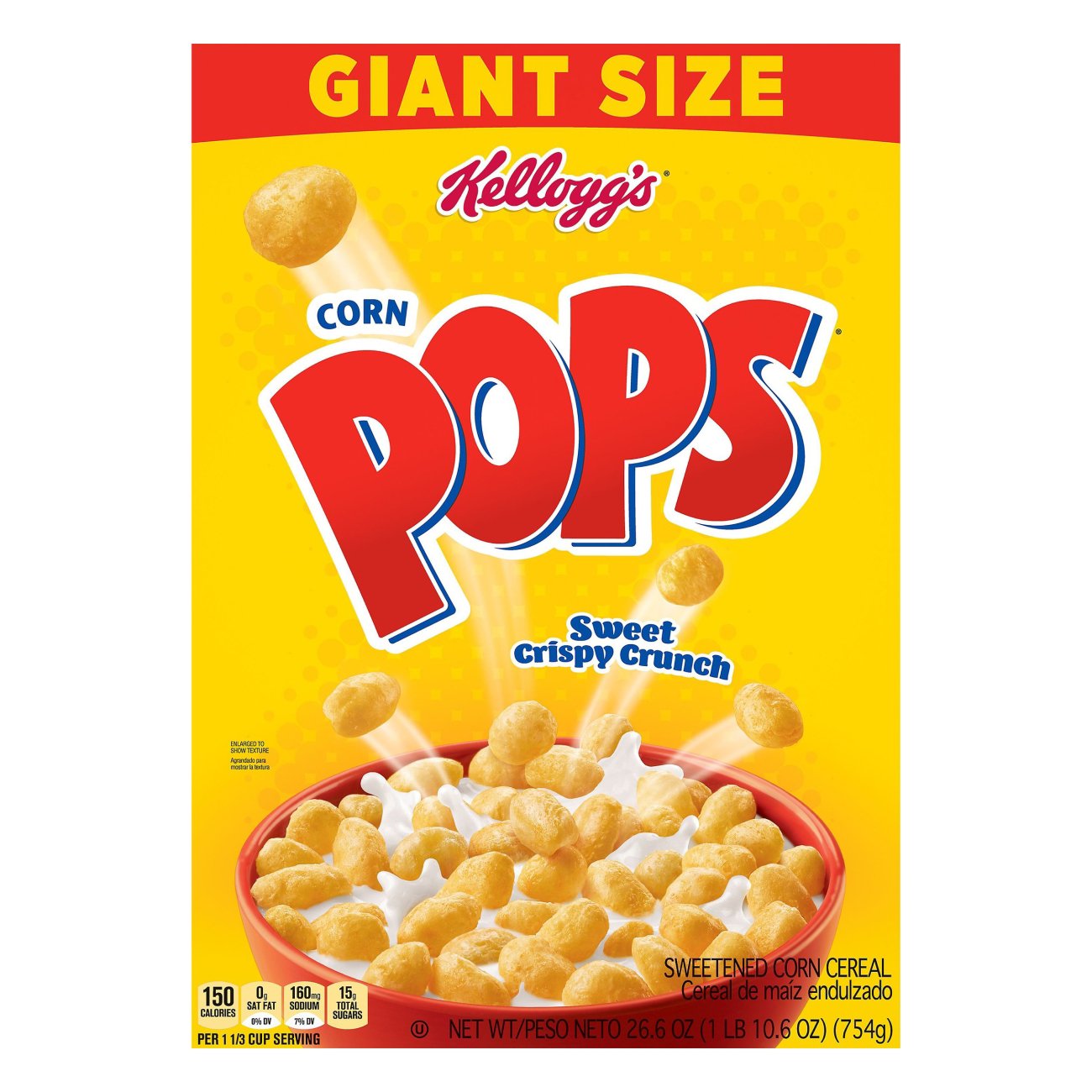 Kellogg's Corn Pops Breakfast Cereal - Shop Cereal at H-E-B