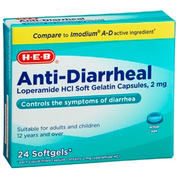 H-E-B Loperamide Hydrochloride Diarrhea Relief Softgels – 2mg, 24-ct