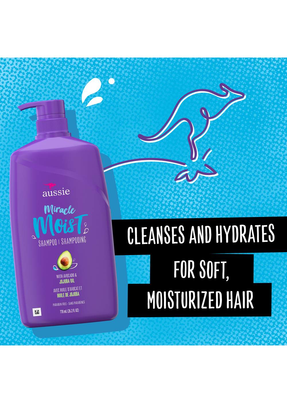 Aussie Miracle Moist Shampoo - Avocado & Jojoba Oil; image 4 of 8
