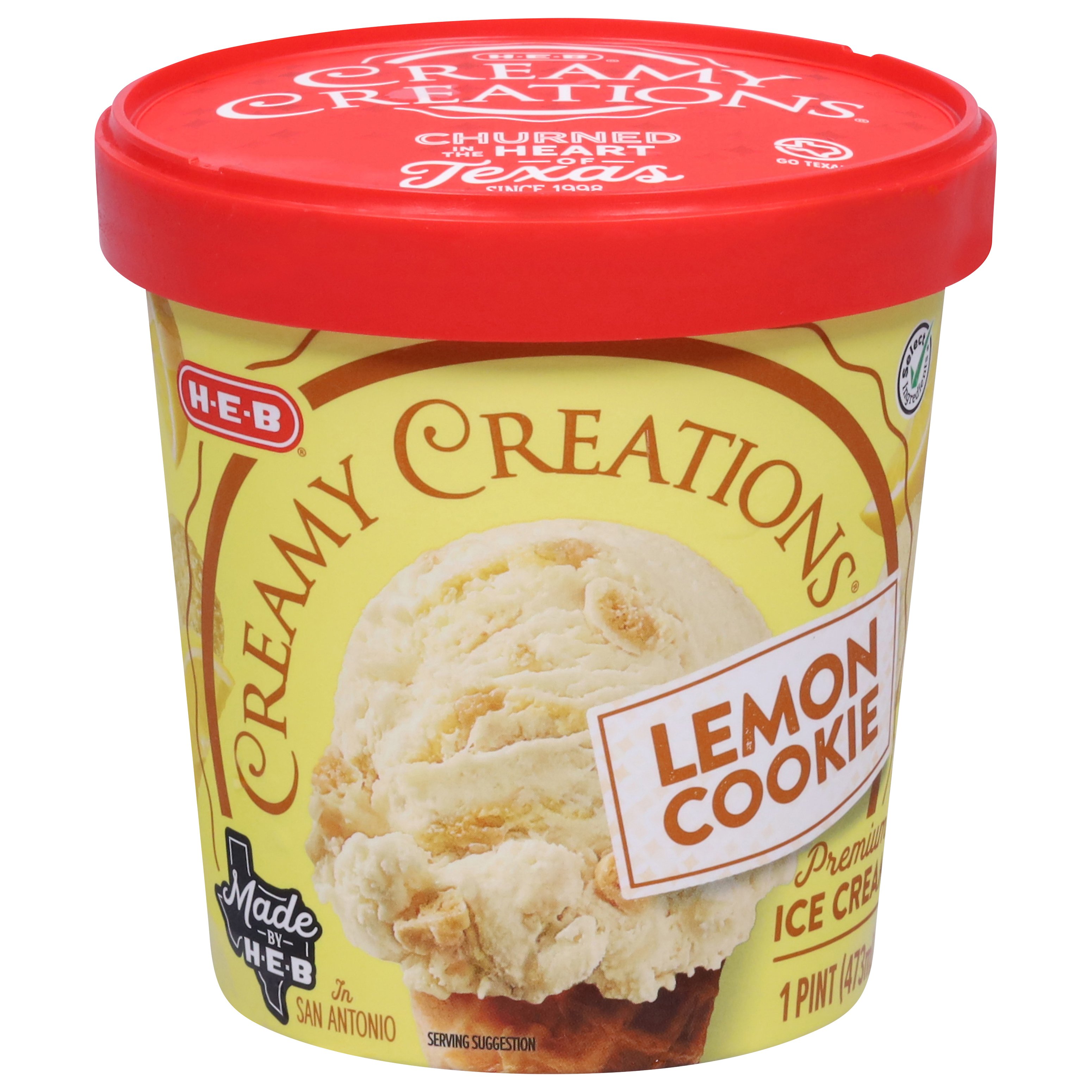 HEB Select Ingredients Creamy Creations Lemon Cookie Ice Cream Shop