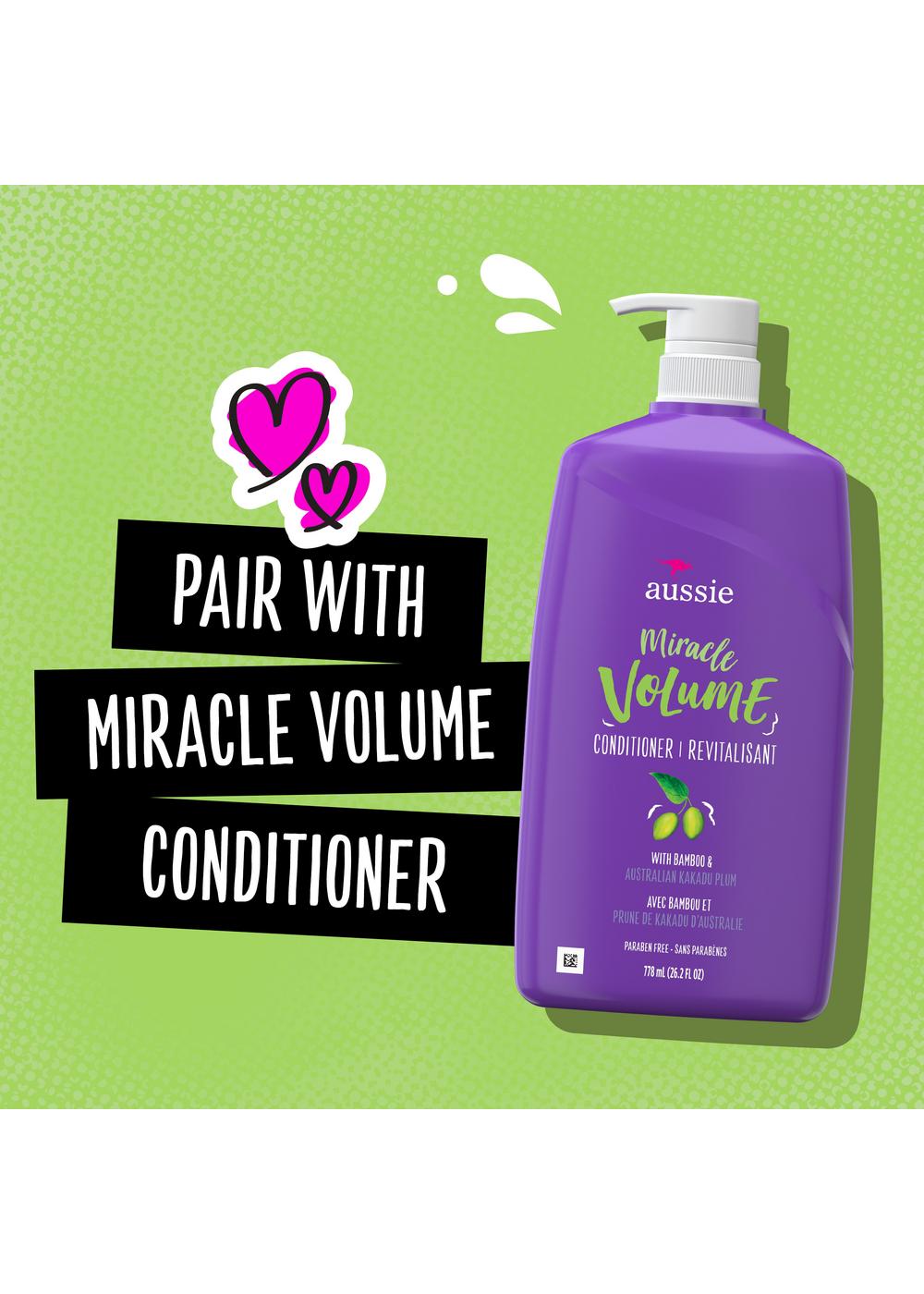 Aussie Miracle Volume Shampoo - Bamboo & Plum; image 3 of 9