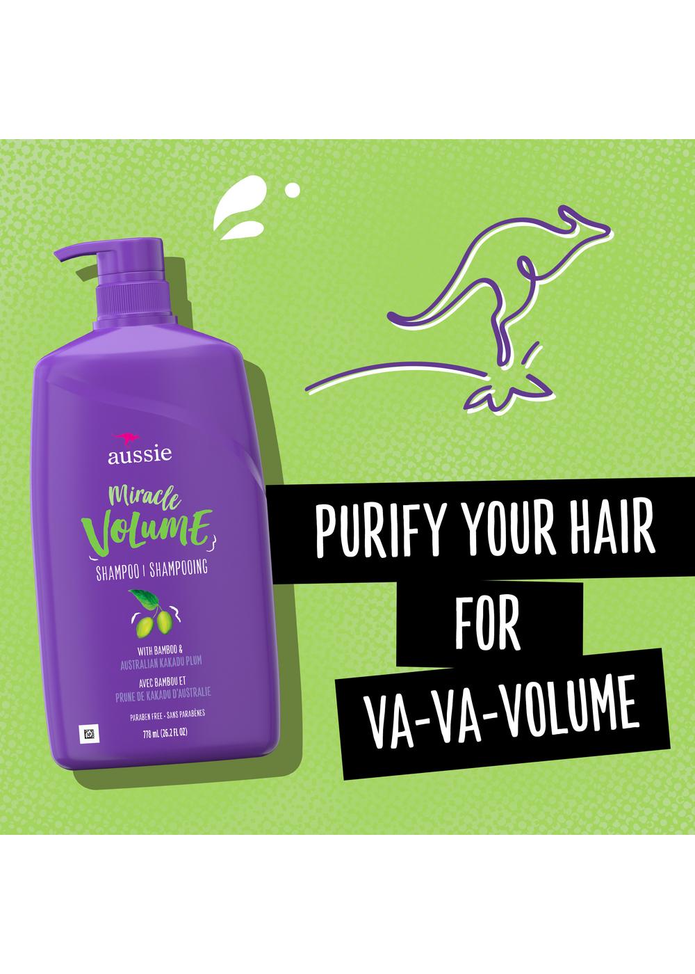 Aussie Miracle Volume Shampoo - Bamboo & Plum; image 9 of 9