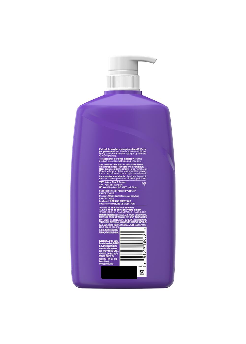 Aussie Miracle Volume Conditioner - Plum & Bamboo; image 2 of 7