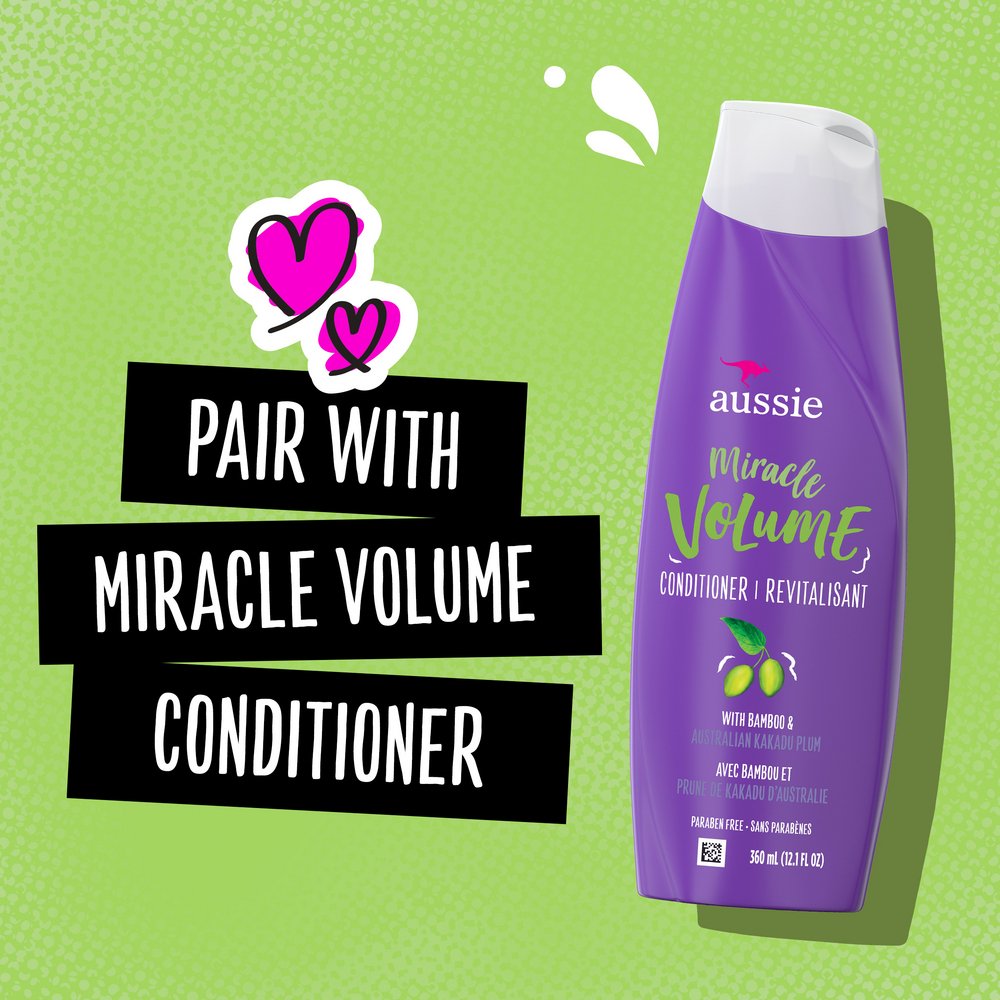 Aussie Miracle Volume Shampoo Plum Bamboo Shop Shampoo conditioner at H E B