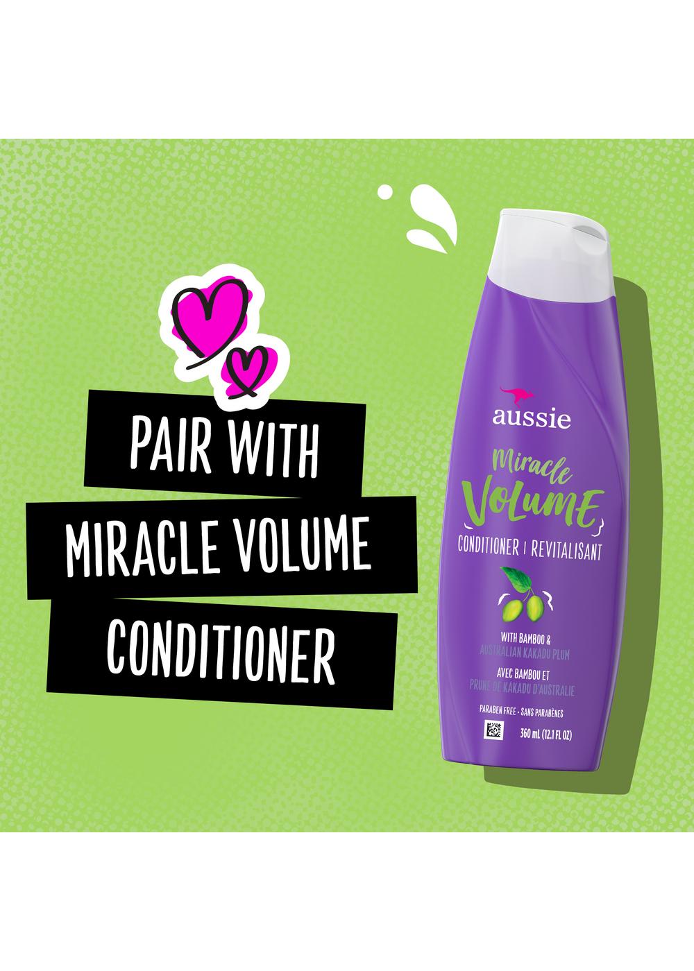 Aussie Miracle Volume Shampoo - Plum & Bamboo; image 3 of 9