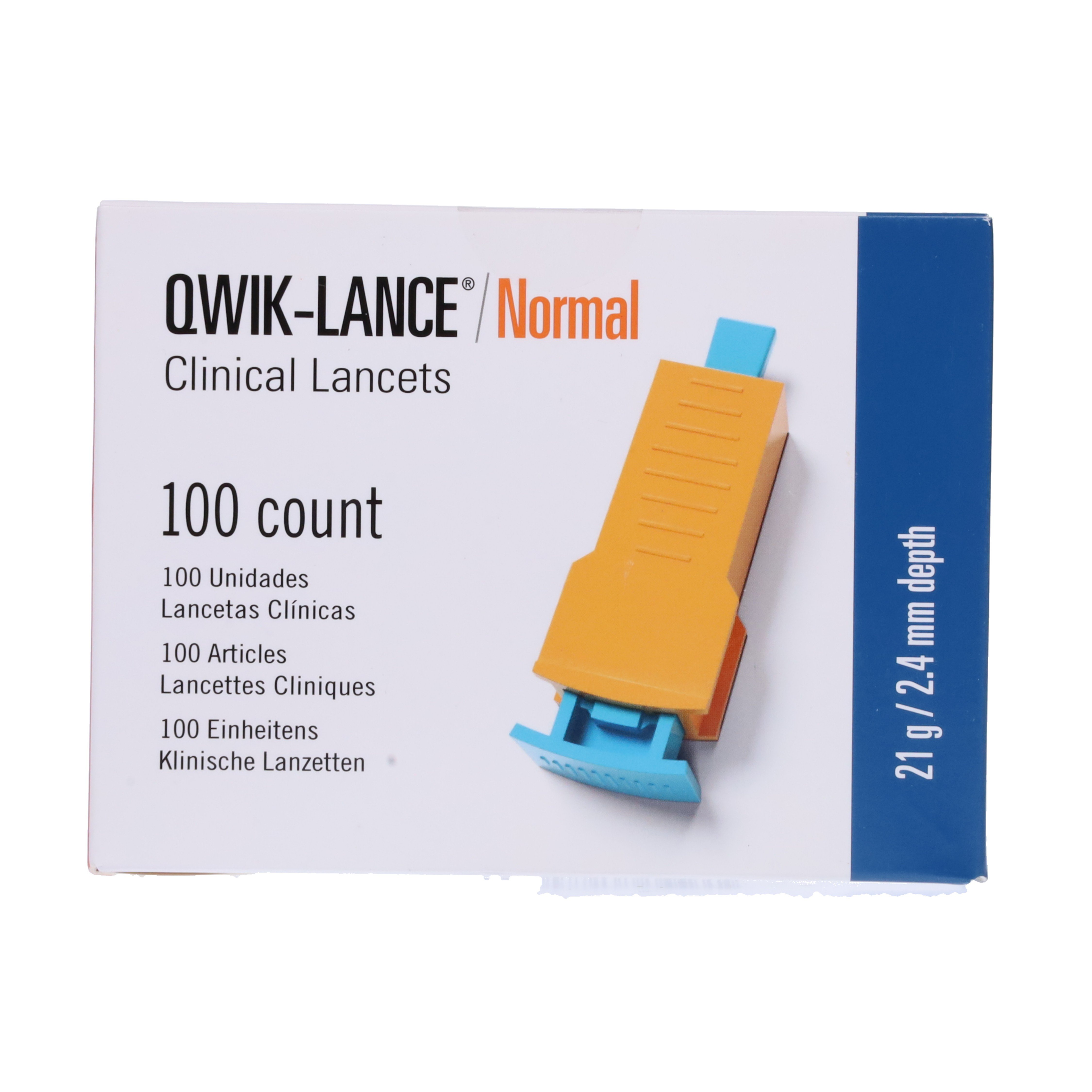 Qwik-Lance Normal Clinical Lancets RQN-100, 100 ct