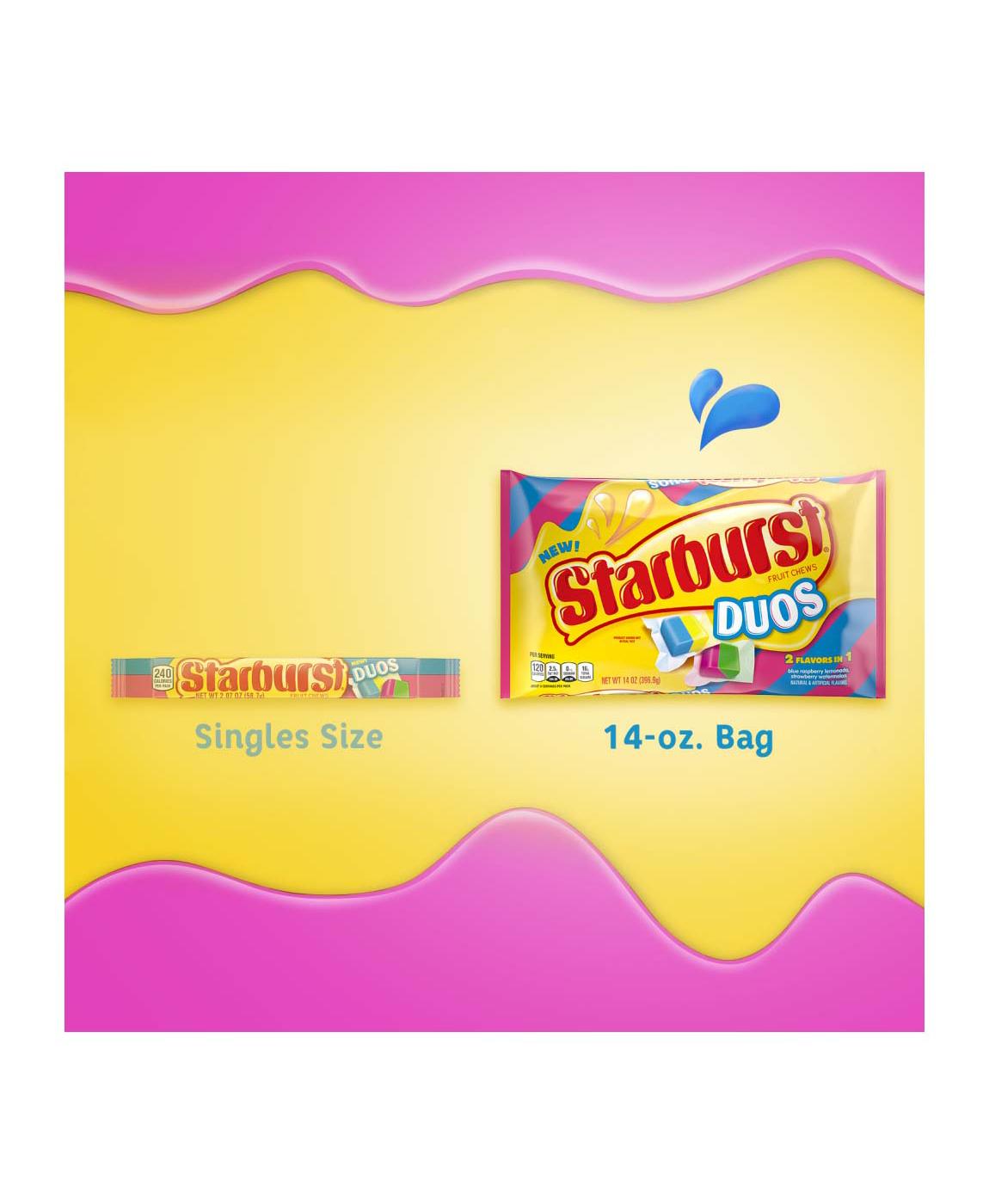 Starburst Duos, Fruit Chews Candy, Laydown Bag; image 2 of 7