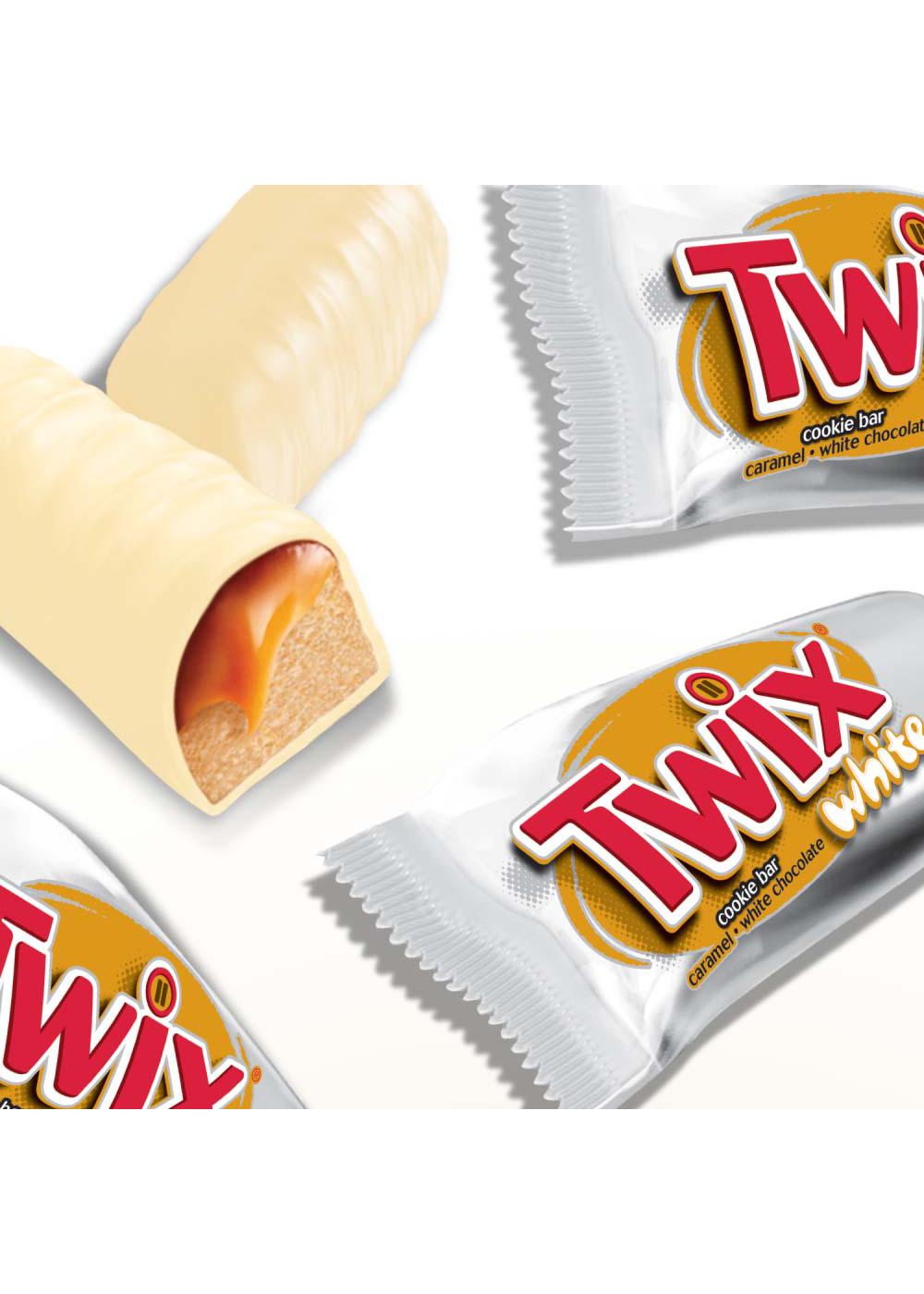Twix Caramel White Chocolate Fun Size Cookie Bar Candy Bag; image 2 of 7