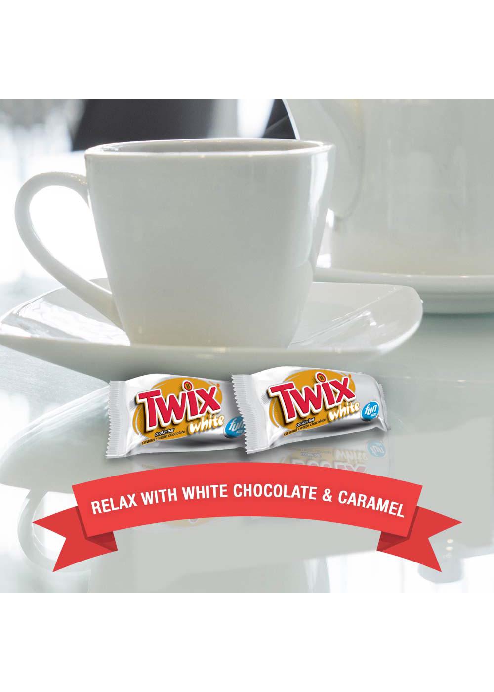 Twix Caramel White Chocolate Fun Size Cookie Bar Candy Bag; image 4 of 7