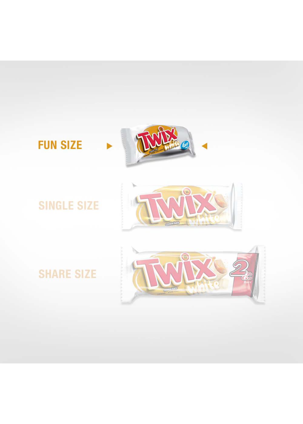 Twix Caramel White Chocolate Fun Size Cookie Bar Candy Bag; image 7 of 7