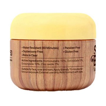 Sun Bum Sunscreen Cream Clear Zinc SPF 50