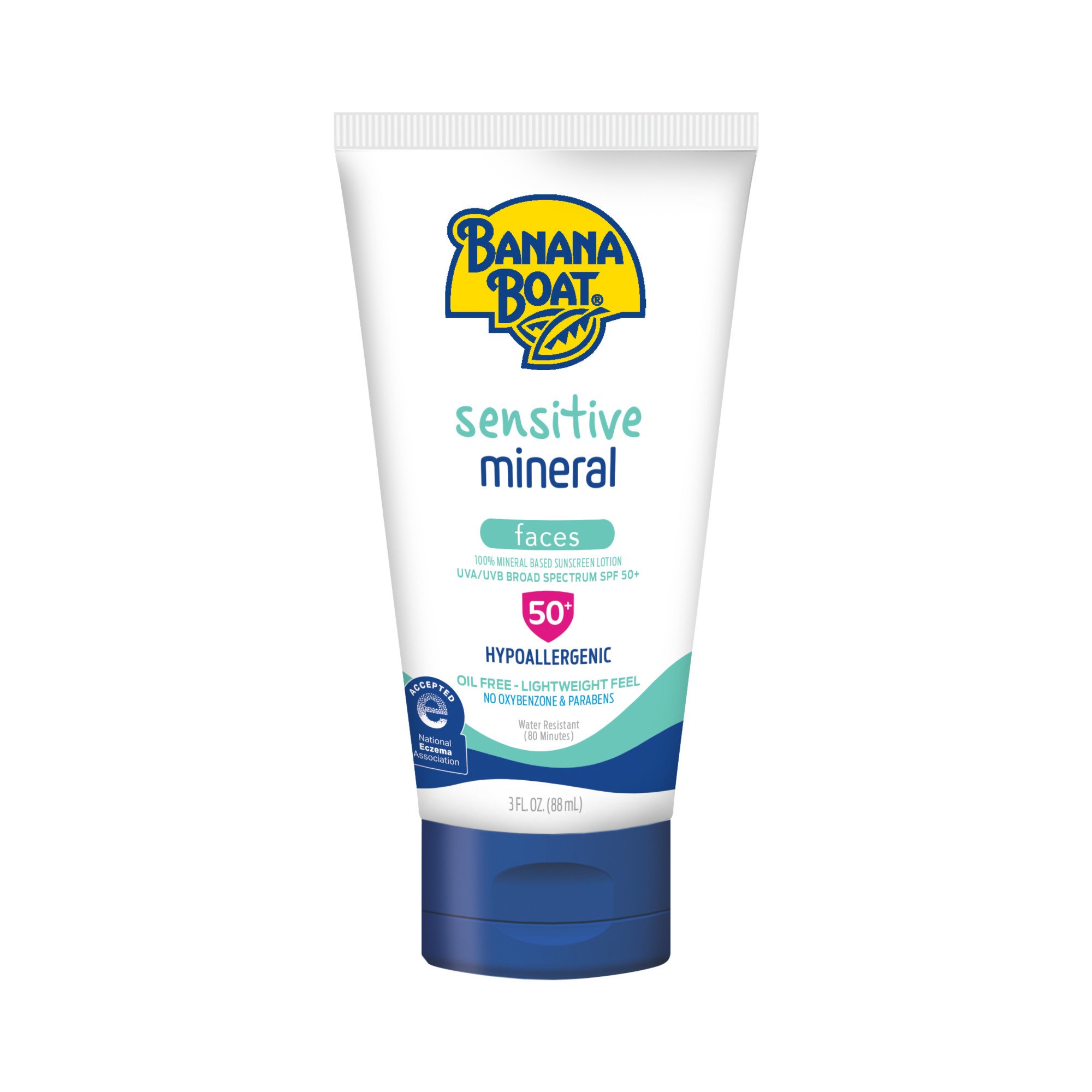 Banana Boat Sensitive 100% Mineral Face Sunscreen Lotion SPF 50+ - Shop ...