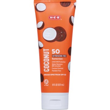 H-E-B Oxybenzone Free Coconut Sunscreen Lotion – SPF 50, 8 oz