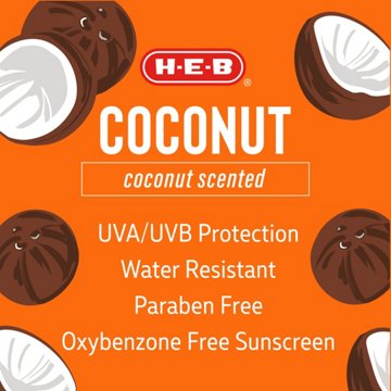 H-E-B Oxybenzone Free Coconut Sunscreen Lotion – SPF 50, 8 oz