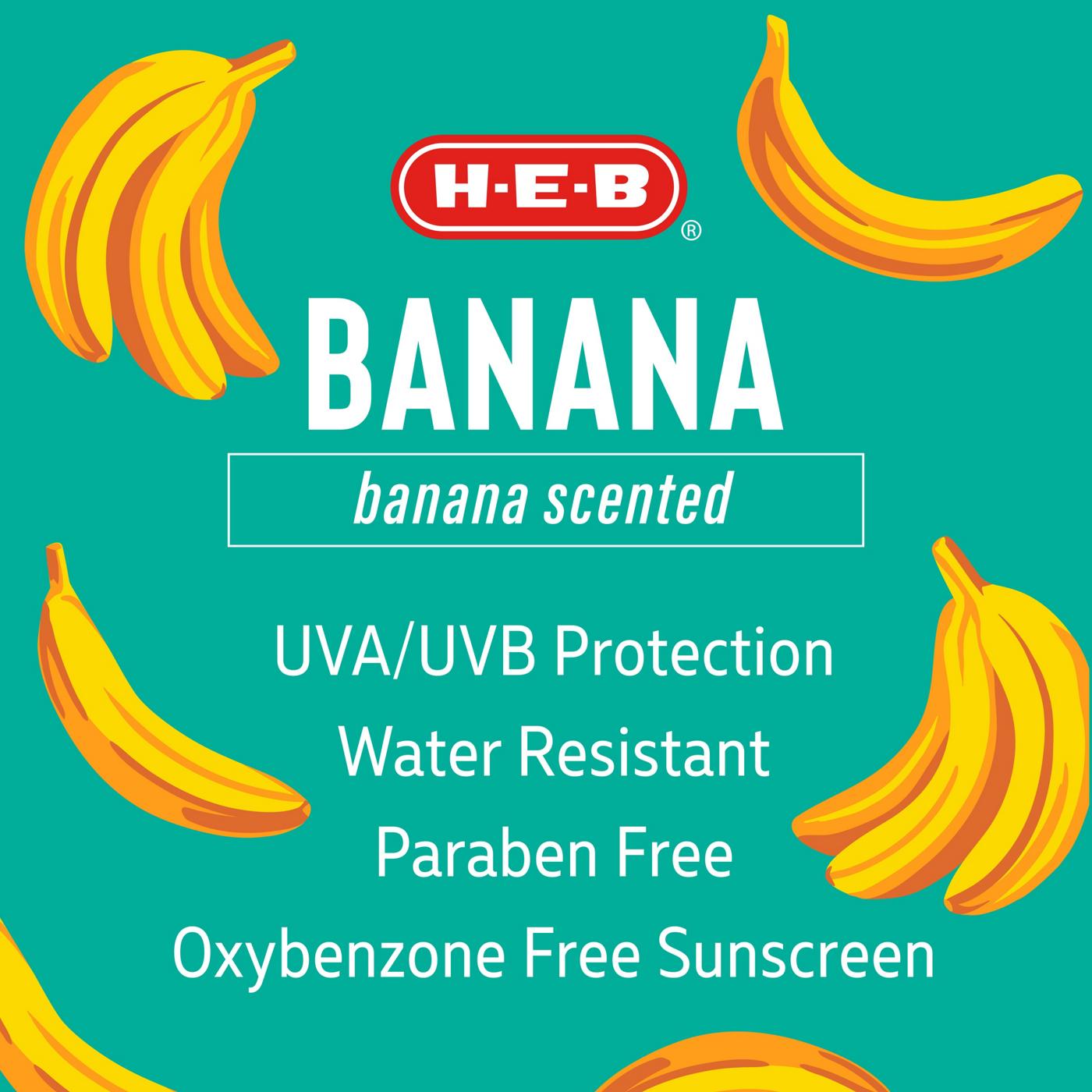 H-E-B Oxybenzone Free Banana Sunscreen Lotion – SPF 50; image 3 of 4