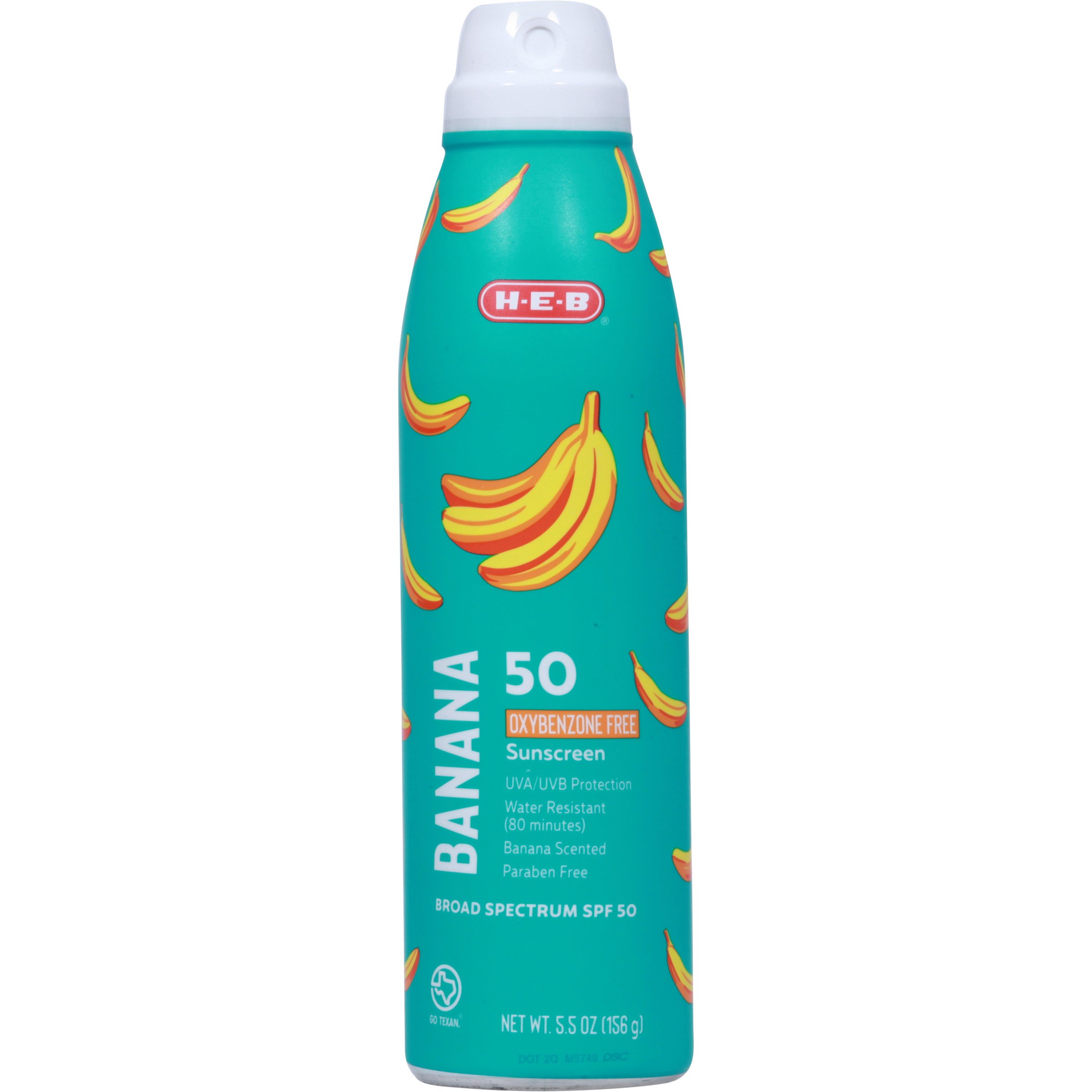 H-E-B Oxybenzone Free Banana Sunscreen Spray – SPF 50 - Shop