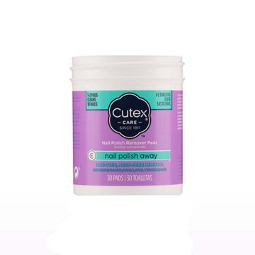 Cutex Nail Polish Away Sponge Nail Polish Remover Pads, 30 ct