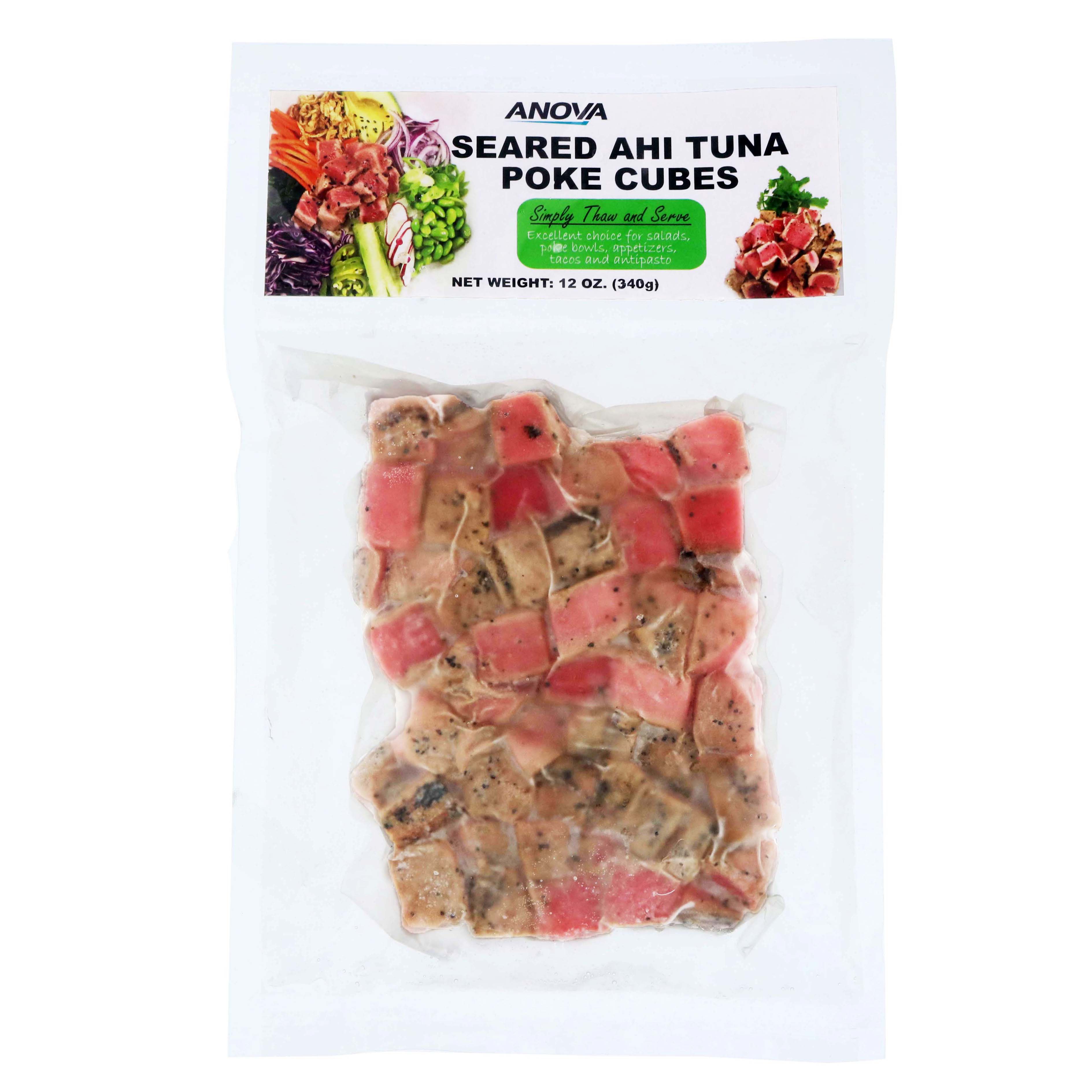 Ahi Tuna Poke Cubes Pack- 12 Oz Of 5/8 Inch Cubes Per Pack, Lbs Total ...