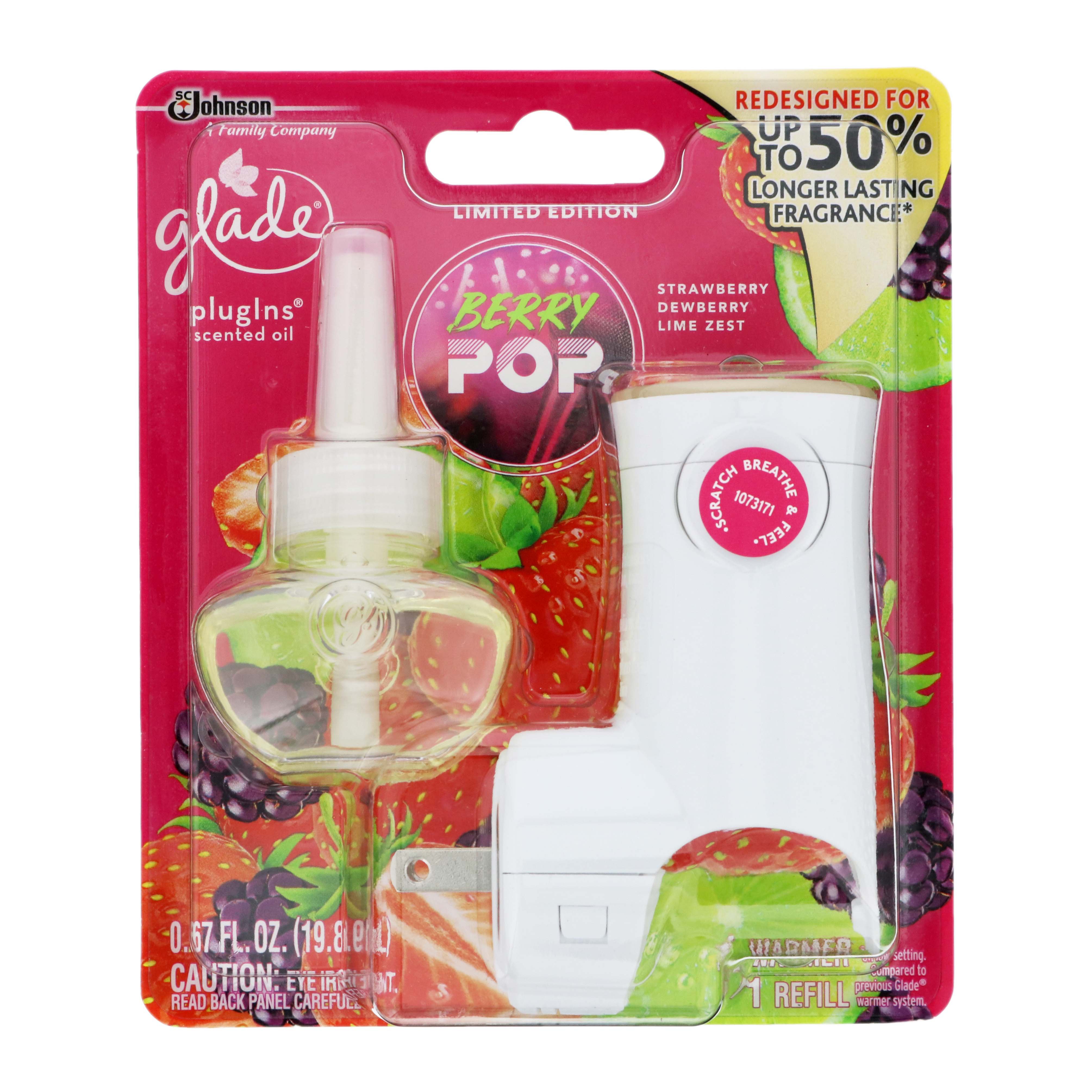 Glade PlugIns Warmer & Scented Oil Refill Berry Pop Shop Scented