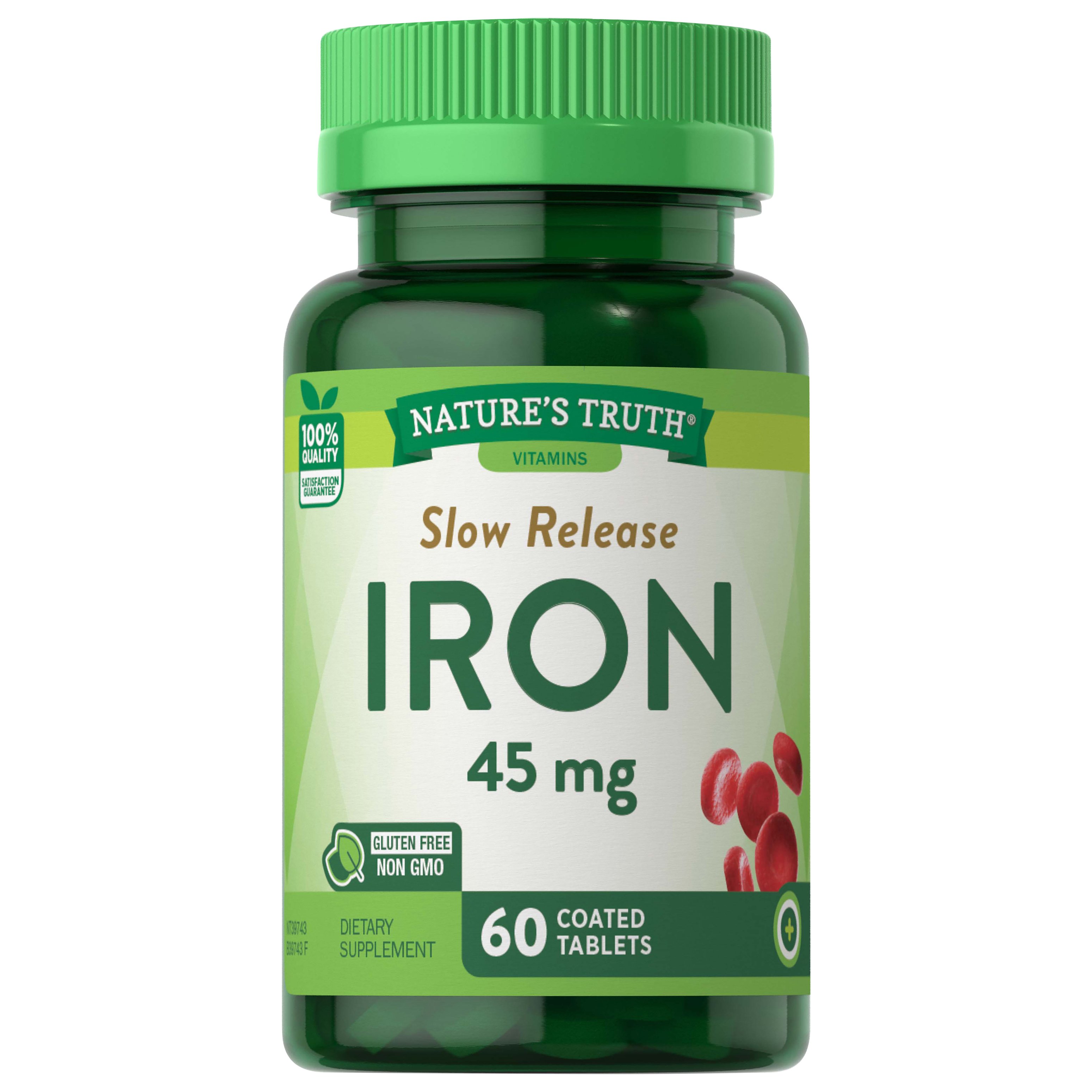 Nature's Truth Slow Release Iron 45 mg Coated Tablets - Shop Minerals ...