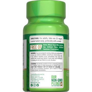 Nature's Truth Slow Release Iron 45 mg Coated Tablets, 60