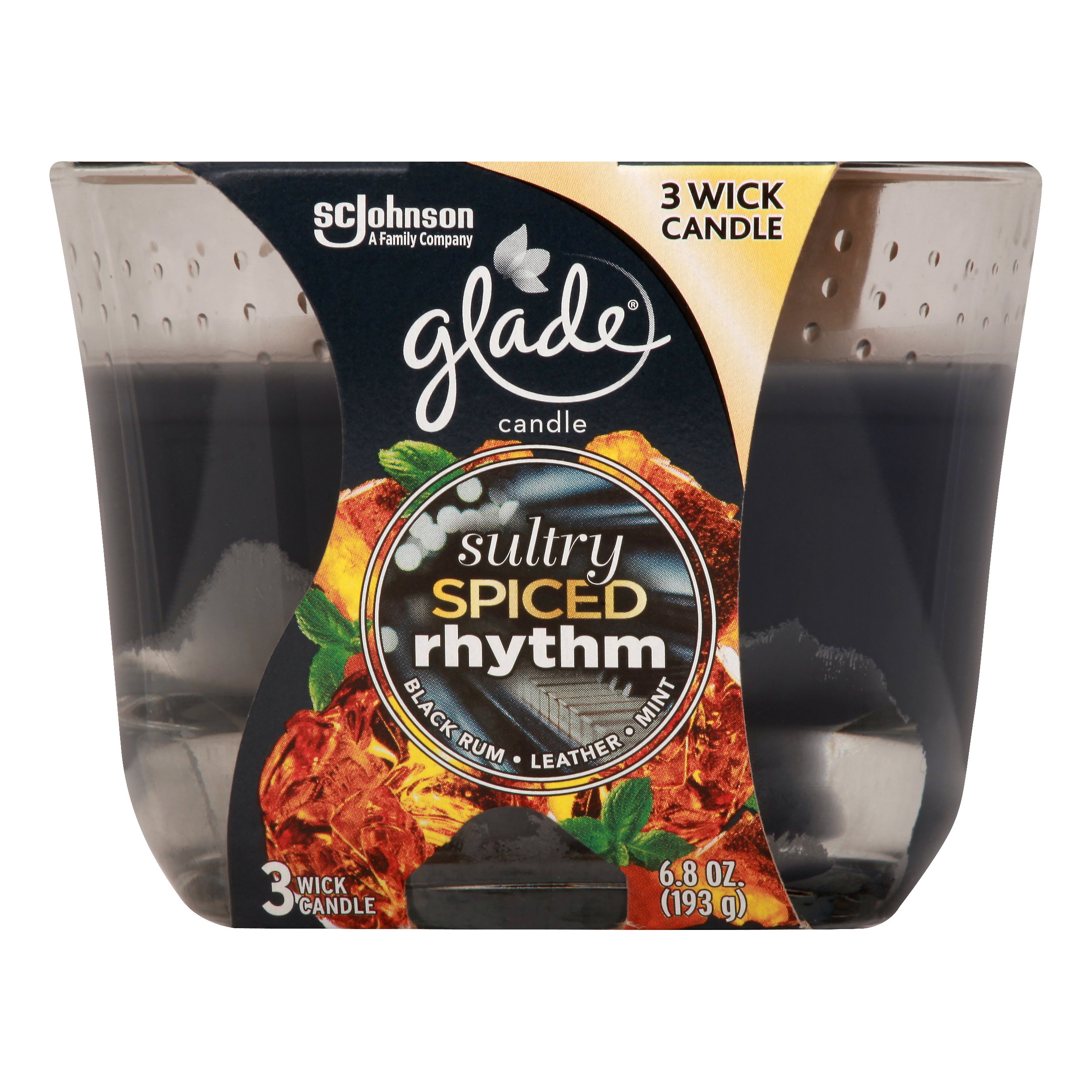 Glade 3 Wick Candle Sultry Amber Rhythm - Shop Candles at H-E-B
