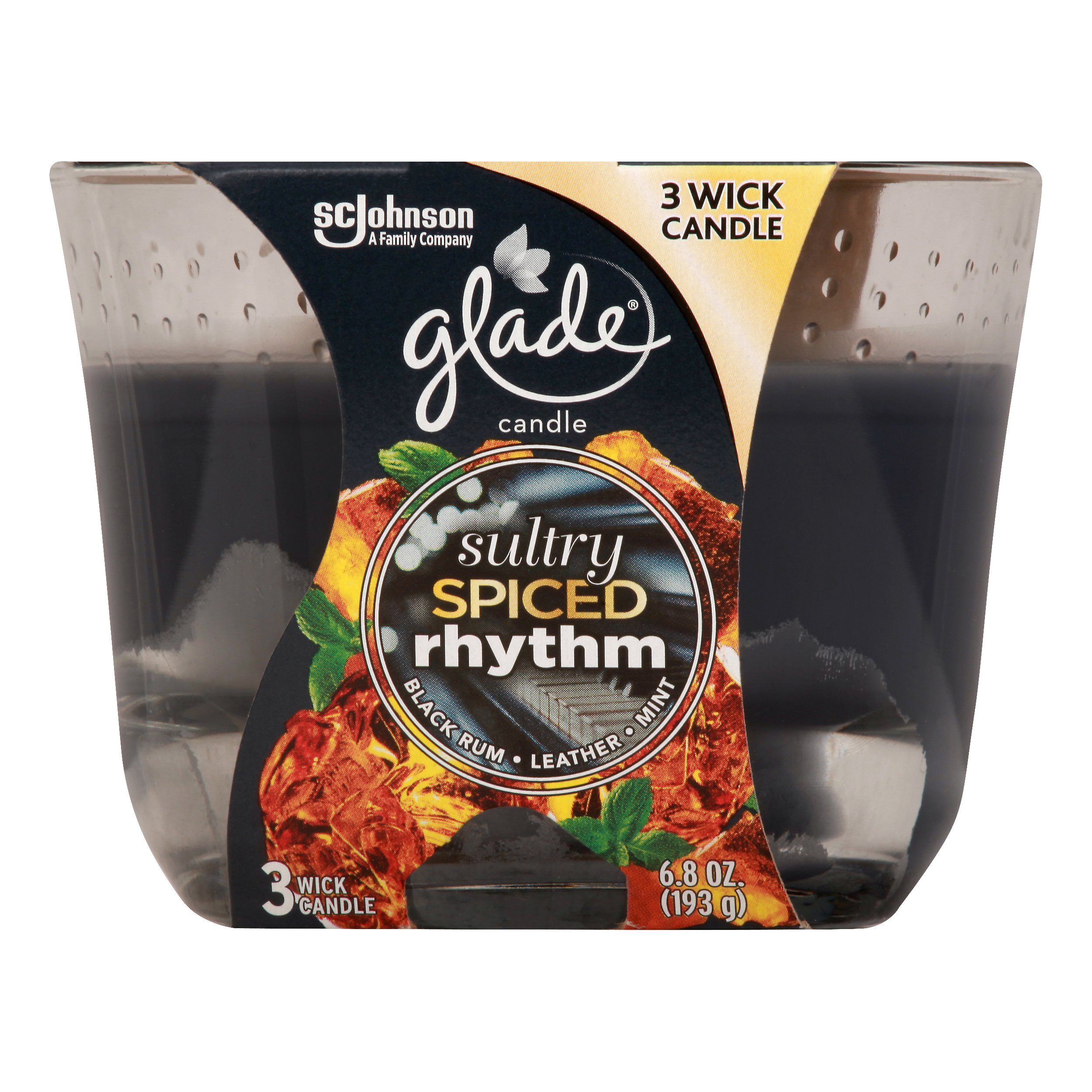 Glade 3 Wick Candle Sultry Amber Rhythm Shop Candles at HEB