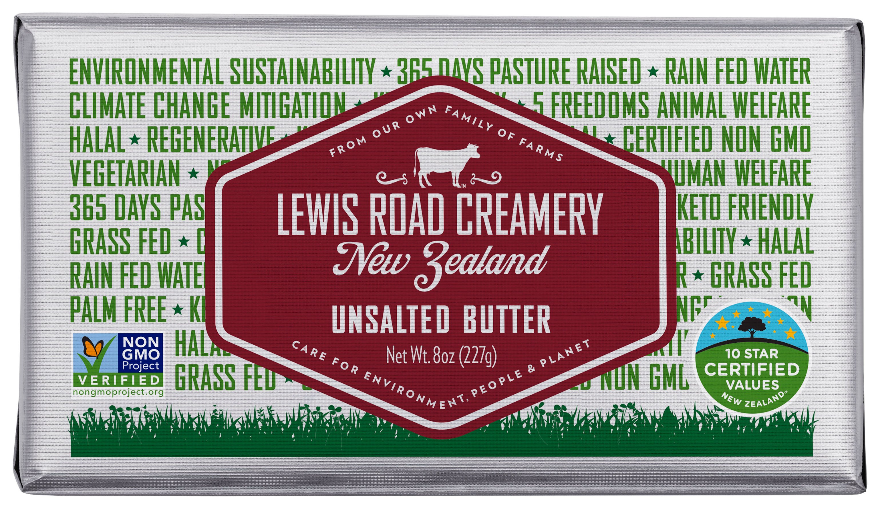 Lewis Road Creamery New Zealand Grass-Fed Unsalted Butter, 8 oz ...