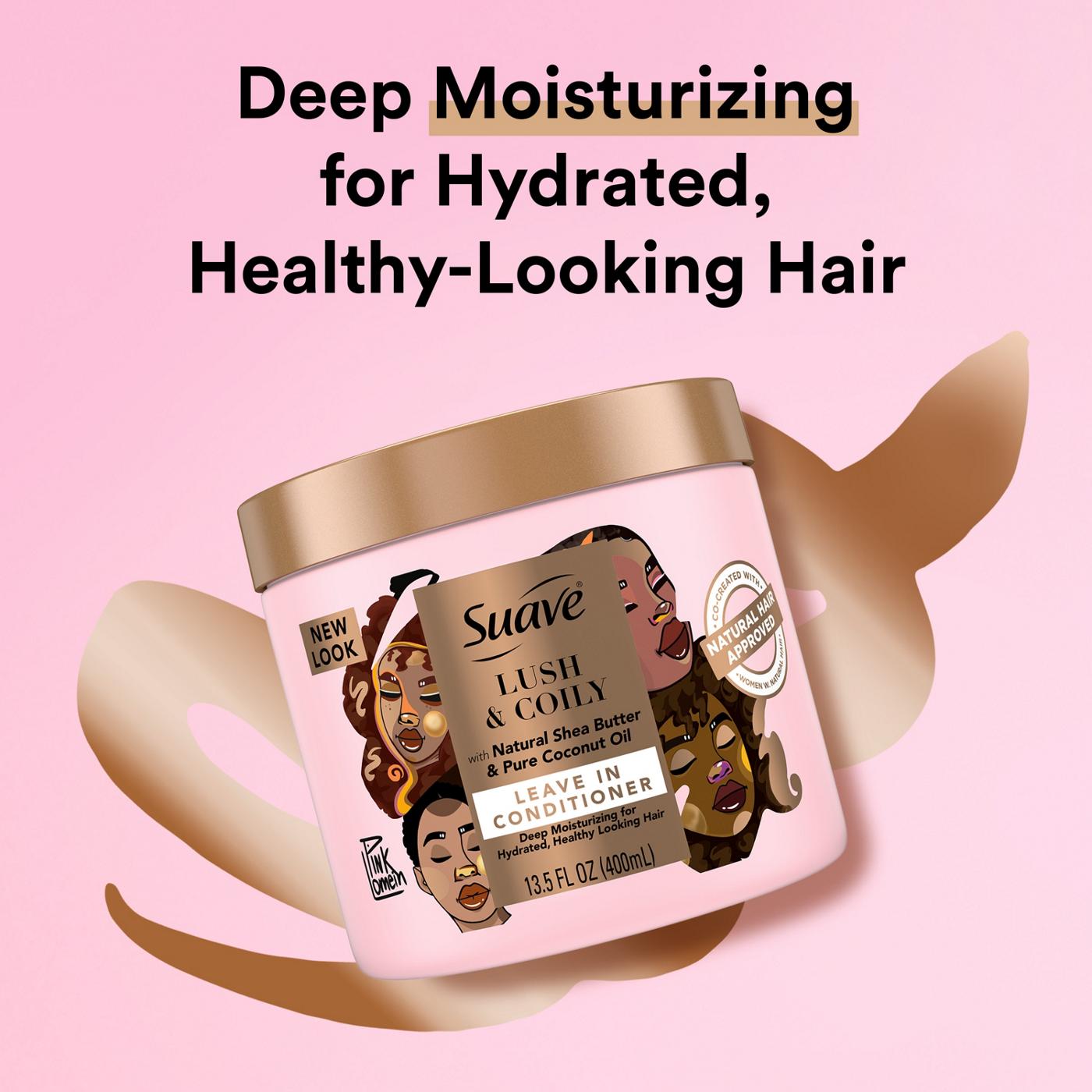 Suave Pink Lush & Coily Leave-in Conditioner; image 3 of 5