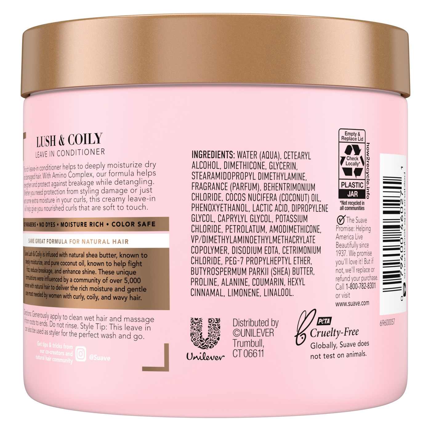 Suave Pink Lush & Coily Leave-in Conditioner; image 4 of 5