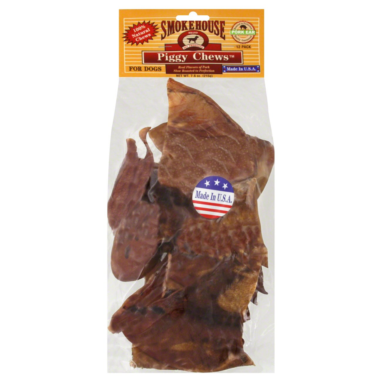 American Farms Smoked Pig Ears Natural Dog Treats 20ct | Pet Supermarket