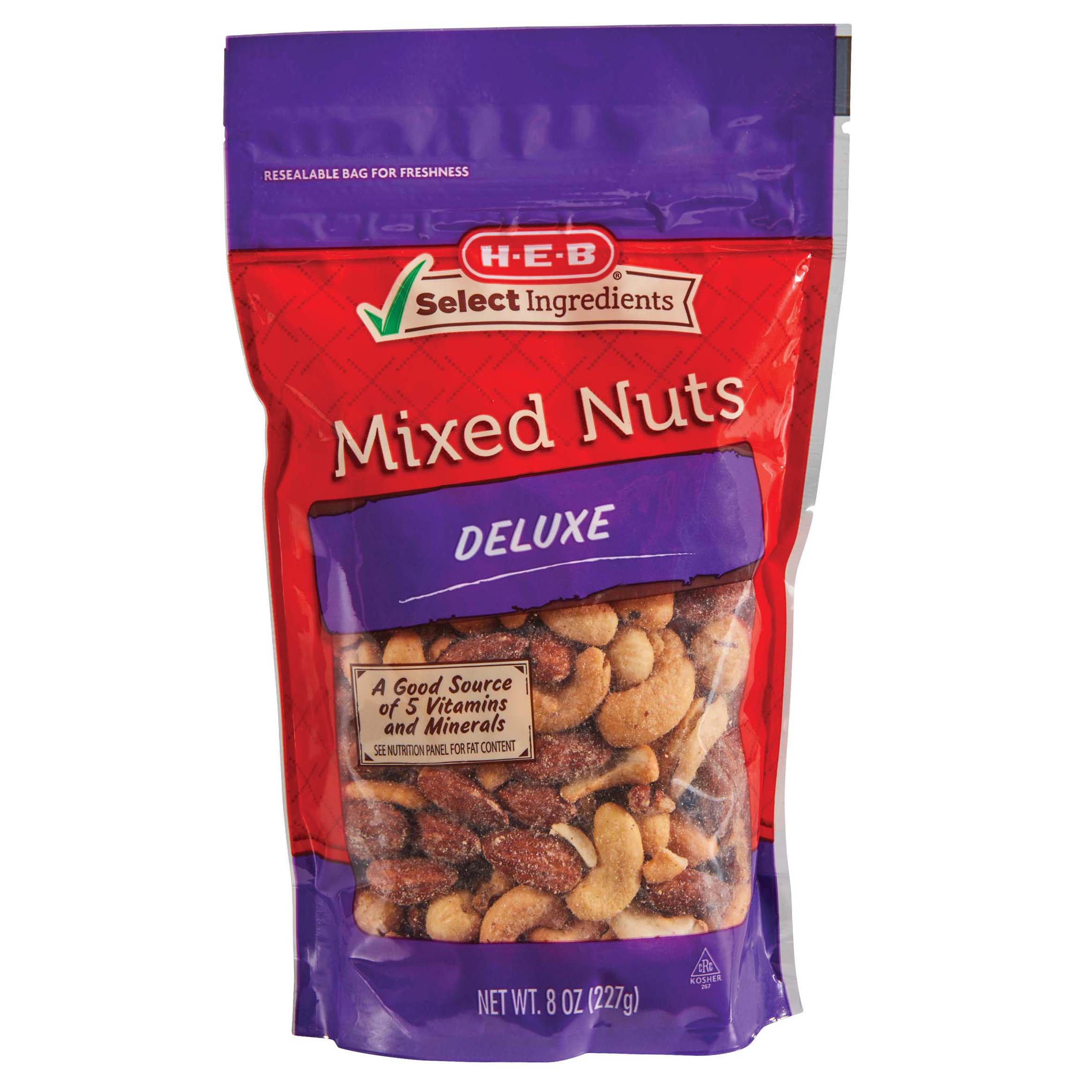 H-E-B Select Ingredients Deluxe Mixed Nuts - Shop Nuts & Seeds At H-E-B