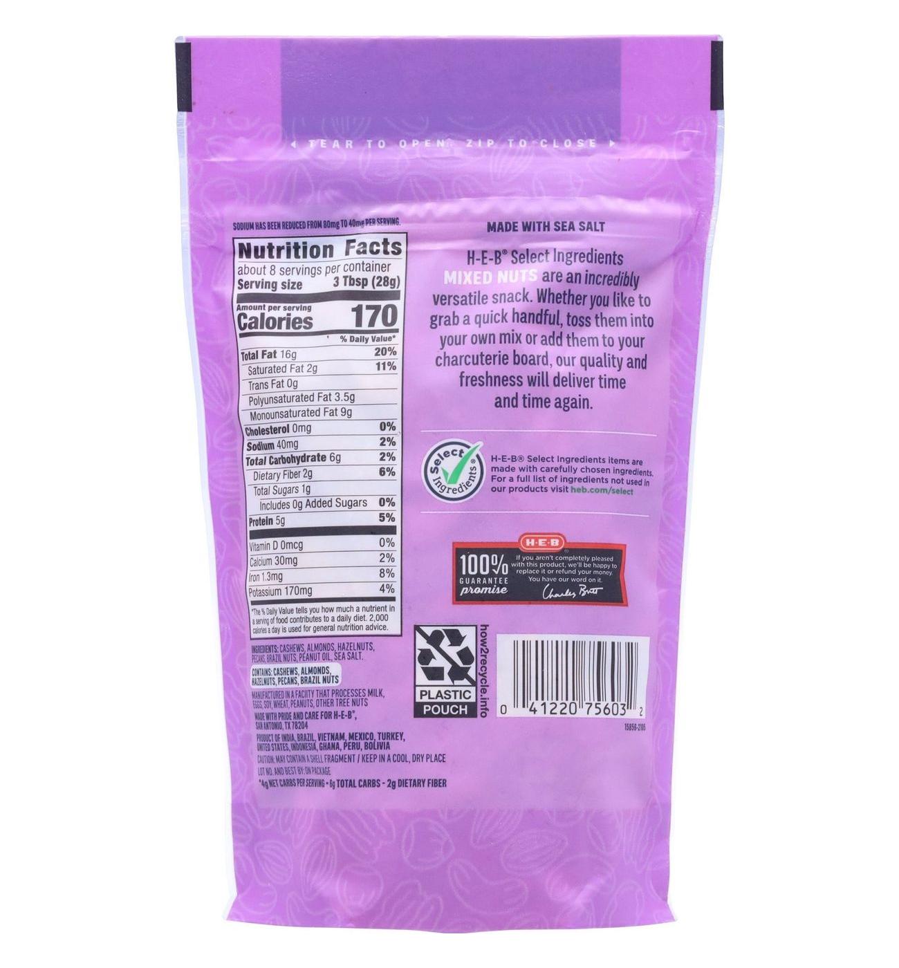 H-E-B Deluxe Lightly Salted Roasted Mixed Nuts; image 3 of 5