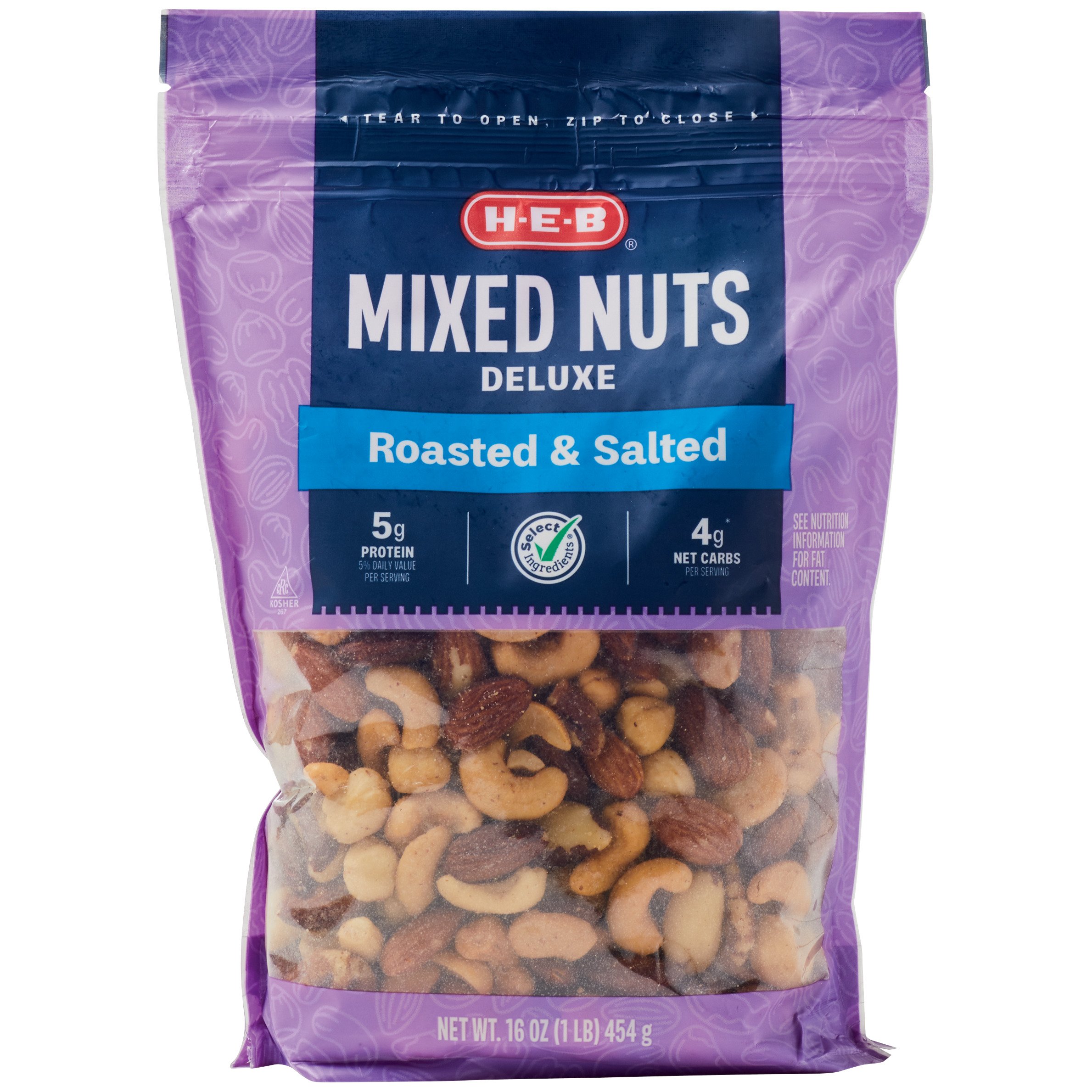 H E B Select Ingredients Deluxe Mixed Nuts Shop Nuts Seeds At H E B