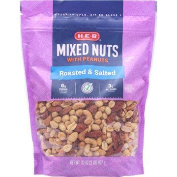 H-E-B Salted Roasted Mixed Nuts with Peanuts