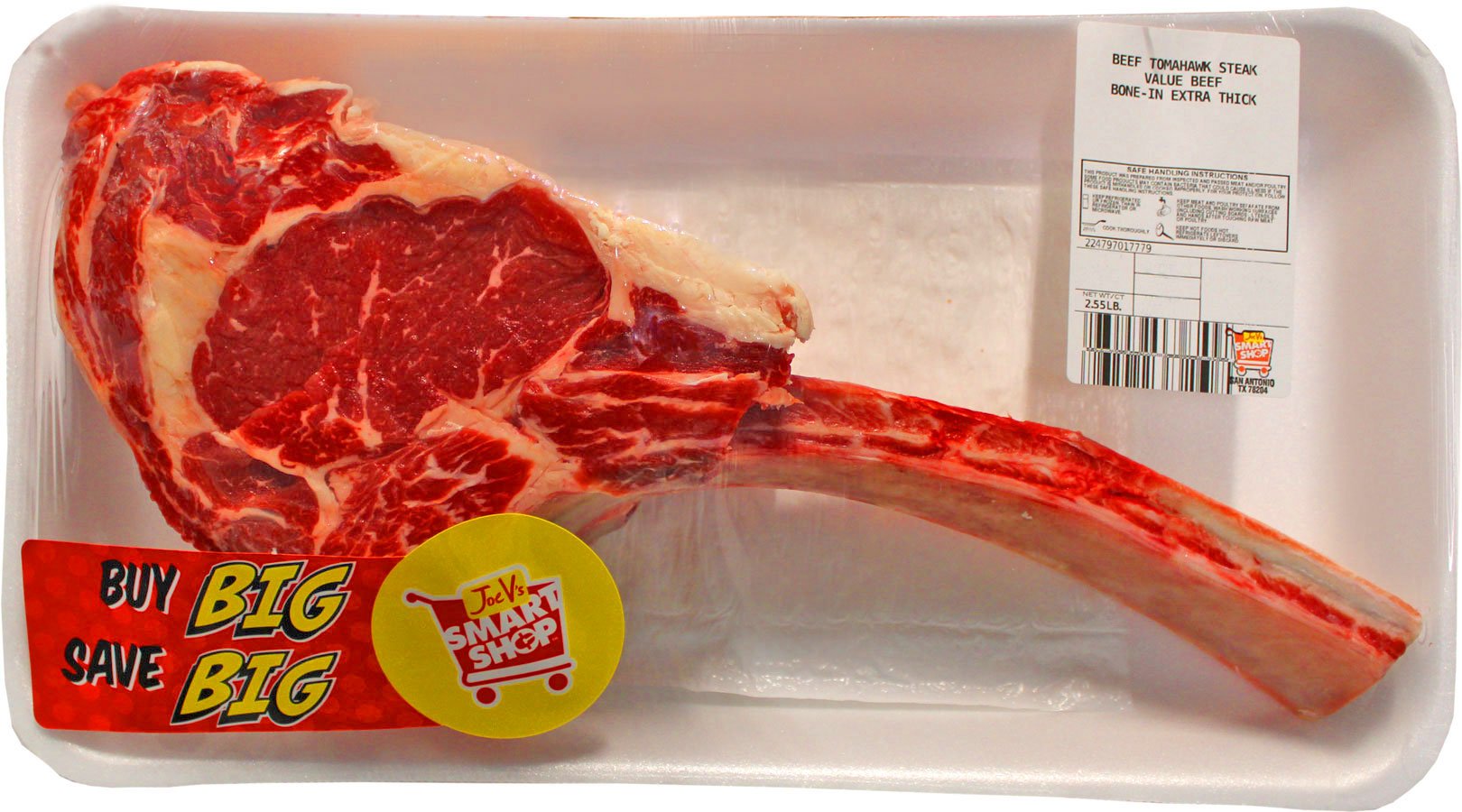 Joe V's Beef Tomahawk Steak Value Beef Bonein Extra Thick Shop at HEB
