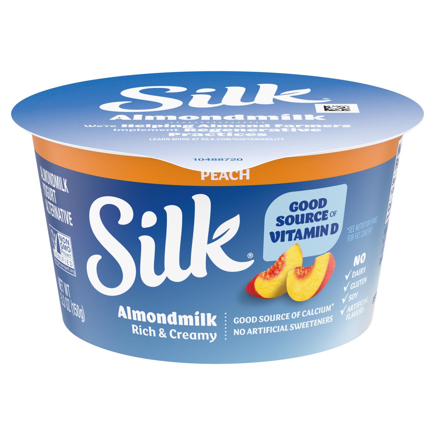 Silk Almond Milk Yogurt Alternative - Peach; image 7 of 7